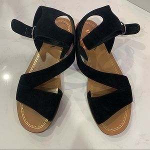 Prada Black Suede Sandals